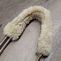 Nylon Fleece Lined Halter, adj, snap *gc, clean, hair, clumpy, mnr stains & rubs/thin spots
