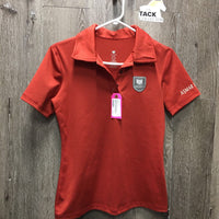 SS Polo Shirt, 1/4 Button Up *vgc, seam puckers, peeling logo
