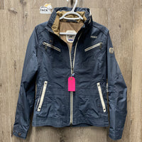 Jacket, zipper, collar snap hood *xc, mnr dirt edges, wpf
