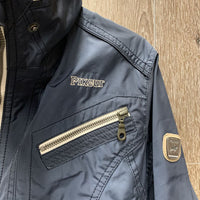 Jacket, zipper, collar snap hood *xc, mnr dirt edges, wpf
