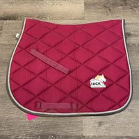 Thick Quilt Jumper Saddle Pad, piping, tabs *vgc, dirt, hair
