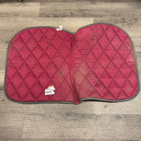 Thick Quilt Jumper Saddle Pad, piping, tabs *vgc, dirt, hair
