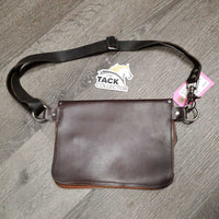 Narrow Leather Purse Bag - Satchel, adjustable strap *vgc, mnr stains

