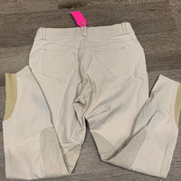 Euroseat Breeches *gc, clean, v.rubbed waist, mnr stains, v.pilly inside, dingy/discolored
