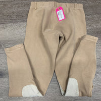 Hvy Cotton Breeches, Pull On *gc, clean, discolored, faded, seat & leg stains, v.mnr stain, older
