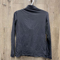 LS Sun Shirt, 1/4 Zip Up, mesh sleeves *gc, faded, hairy, discolored collar
