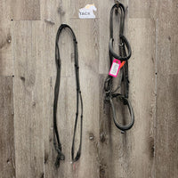 Soft Rsd/Padded Bridle, Buckles, Cotton Web Reins *NO Flash, gc, dirt, rubs, scuffs, film, faded, creased, chewed/bent edge
