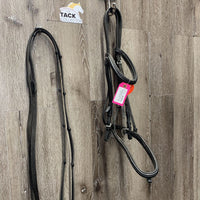 Soft Rsd/Padded Bridle, Buckles, Cotton Web Reins *NO Flash, gc, dirt, rubs, scuffs, film, faded, creased, chewed/bent edge
