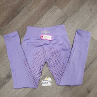 Sticky Full Seat Riding Tight Breeches, 2x thigh pockets *vgc, mnr stains, seam rubs & frays
