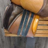 17 XW *6.25" Stubben Roxane All Purpose, 2 Billet Guards, Blue Stubben Cover, Med Long Front Pencil Block, Wool Flocking, Flaps: 14"L x 13.25"W Serial #: 562 0078 31.5
