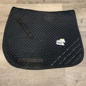 Thin Dressage Saddle Pad, bling *gc, dirty, hairy, puckers, missing bling