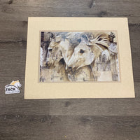 Horse Print by Annrika James McCavitt, Matted *No Frame, taped back, gc, bent corners, mnr rubs, bent edge & stains
