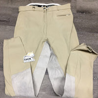 Hvy Ribbed Full Seat Breeches *gc, older, mnr stains & snags, pilly, rubs
