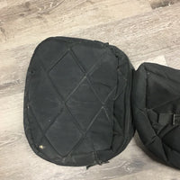 Nylon Insulated Saddle Bag, plastic lined, Attached Cantle Bag *gc, dirt, stains