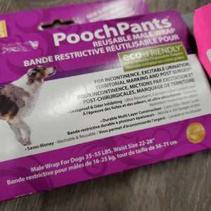 Pooch Pants Reusable Male Dog Diaper Wrap *new