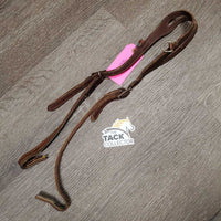 Split Ear Headstall *NO Throat or Rivets/Laces, clean, stiff, dry, older, dents, stains, faded
