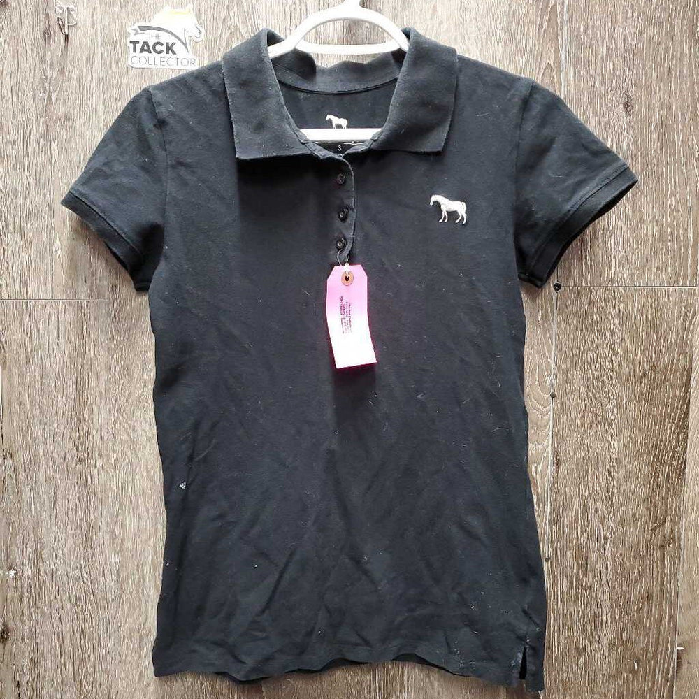 SS Polo Shirt, 1/4 Button Up *gc, faded, hairy & linty