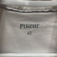 SS Polo Show Shirt, 1/2 Button Up, attached Snap Collar *vgc, seam puckers, crinkled collar