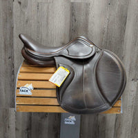 17.5 M *5" JA Saddlery Close Contact, 2 Billet Guards, Foam Panels, Med/Lg Front & Back Blocks, Flaps: 13.5"L x 13.5"W
