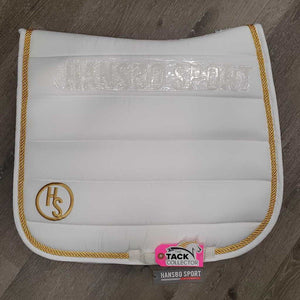 Thick Quilt Dressage Saddle Pads, 2x Piping, bag *new, older