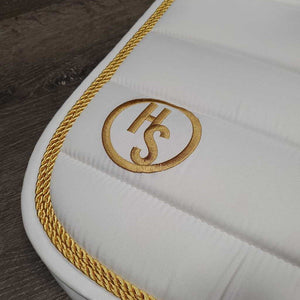 Thick Quilt Dressage Saddle Pads, 2x Piping, bag *new, older
