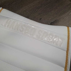 Thick Quilt Dressage Saddle Pads, 2x Piping, bag *new, older