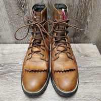 Pr Western Roper Boots, Lace up, fringe *vgc, v. mnr dirt, scuffs, rubs, sm creases
