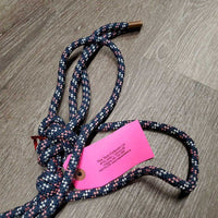 Soft Thick Nylon Rope Halter, Attached Lead Rope *gc, dirty, stains, frays, snags & rubs
