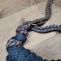 Soft Thick Nylon Rope Halter, Attached Lead Rope *gc, dirty, stains, frays, snags & rubs
