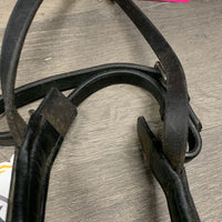 Monocrown Padded Crank Noseband *gc, clean, residue, trimmed end, creases, missing keeper, rubs
