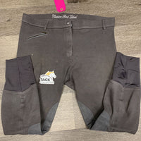 Hvy Cotton Euroseat Breeches *gc, dirty, faded, mnr seat rubs & pills
