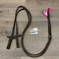 Pr Rubber Reins *fair/gc, dirt, sticky, smooth & rubbed rubber, torn end
