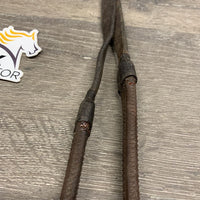 Pr Rubber Reins *fair/gc, dirt, sticky, smooth & rubbed rubber, torn end
