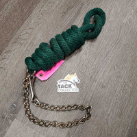 Round Lead Rope, Nose Chain *gc, frayed, mnr hair, dirt, rust, rubs
