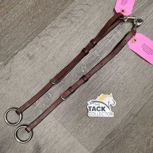 2 Piece Adjustable Running Martingale Attachments, snaps *vgc, dirty, stiff, creases