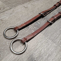 2 Piece Adjustable Running Martingale Attachments, snaps *vgc, dirty, stiff, creases
