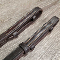 Pr Soft Leather Cheek Pieces *xc/vgc, clean, scuffs