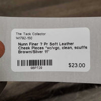 Pr Soft Leather Cheek Pieces *xc/vgc, clean, scuffs
