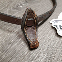 Narrow Flash Strap, 2 Keepers, Slip On Noseband Attachment *fair, chewed
