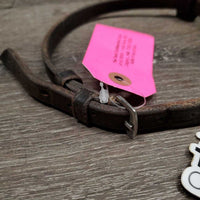 Thick Flash Strap, 2 Keepers, Slip On Noseband Attachment *gc, edge reside, cut end, xholes