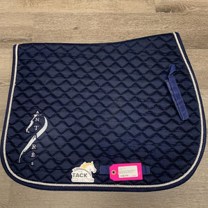 Quilt Jumper Saddle Pad, piping, tabs *gc, clean, hair, dirt, threads, pills