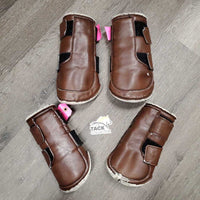 Front & Hind Closed Boots, velcro *gc, clean, clumpy, rubs, pills, cracks, thin/holey edges, sm holes, edges: frays, chips
