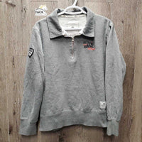 LS Sweatshirt, 1/3rd Zip Up "Royal West" *vgc, mnr clumpy inside
