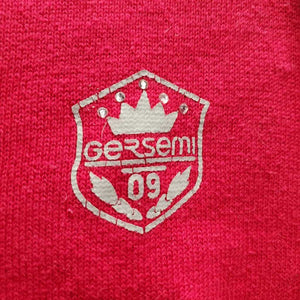 100% Cotton Sweater, zipper *gc, pilly, rubs, cracked logo, faded