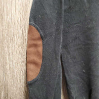Light Cotton V Neck Sweater, Elbow Patches *gc, hairy, rubs, faded, stain?dirt, pits
