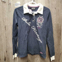 LS Hvy Polo Shirt, 1/4 Button Up *vgc, faded, hairy

