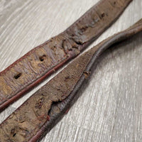 Pr Nylon Lined Stirrup Leathers *fair, stains, rubs, scrapes, dry, v.peeled, scraped, undone side stitching, threads
