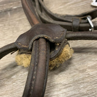 Rsd Leather Figure 8 Noseband *fair, dirty, stained, tacky, clumpy, separating, residue, unstitched edges, stiff, dry, xholes
