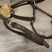 Rsd Leather Figure 8 Noseband *fair, dirty, stained, tacky, clumpy, separating, residue, unstitched edges, stiff, dry, xholes
