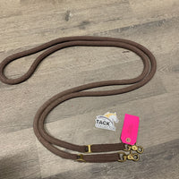 Braided Nylon Western Loop Reins, 2x Conway Buckles, 2x Snaps *gc, mnr hair, dirt
